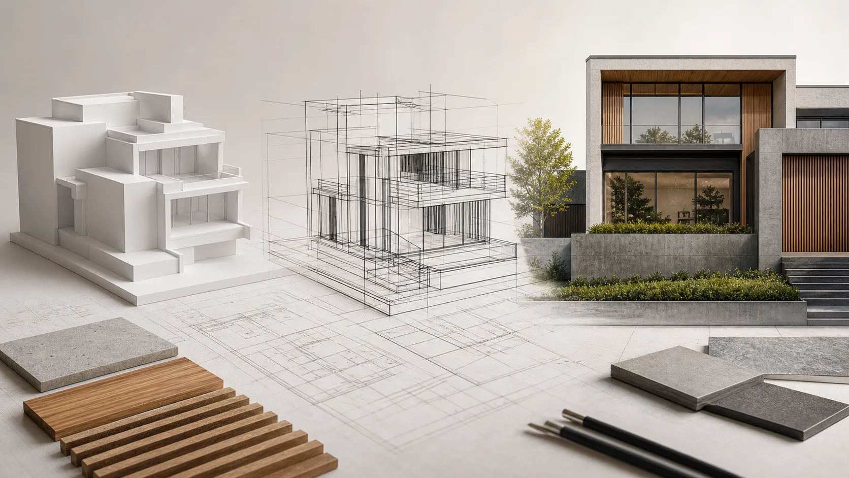 Vom Architekturplan zum fertigen 3D-Vermarktungsbild eines Neubaus