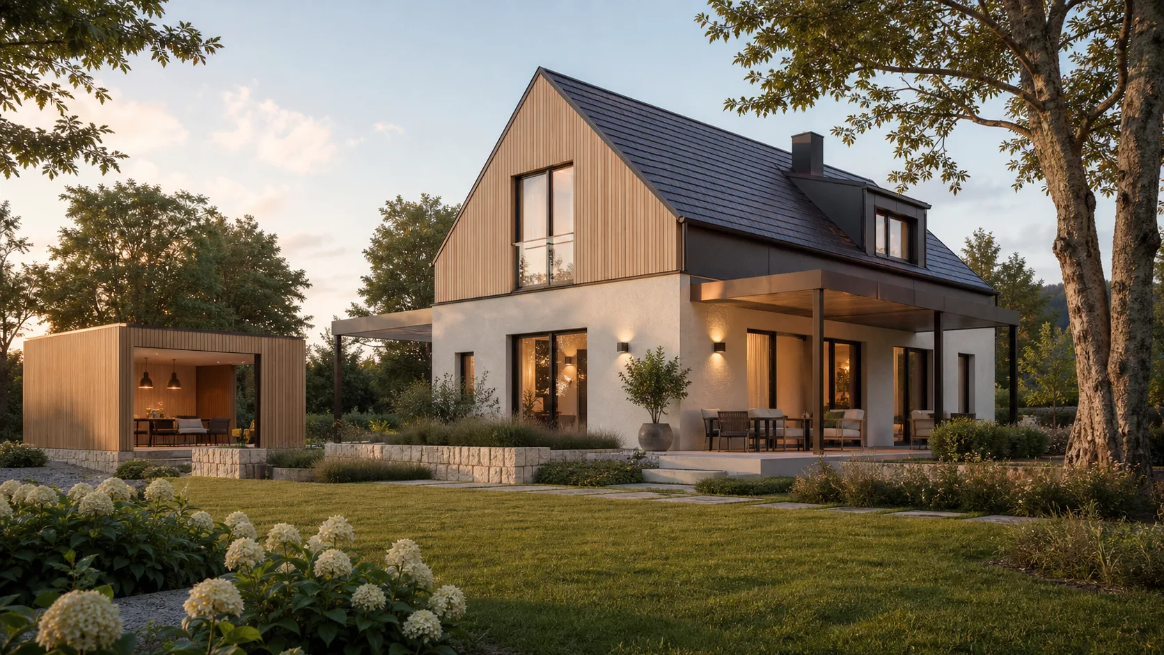 Fotorealistische Architekturvisualisierung eines modernen Wohnprojekts